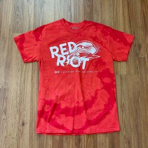 Southern Utah Thunderbirds NCAA RED RIOT REVERSE TIE DYE Size Medium T Shirt!